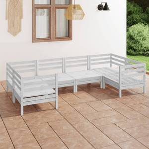 Ensemble de meubles de jardin Blanc - Bois massif - Bois/Imitation - 64 x 63 x 64 cm