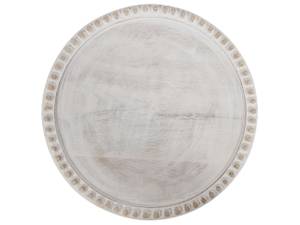 Plateau DENDERA Marron - Blanc - Bois massif - 29 x 16 x 29 cm