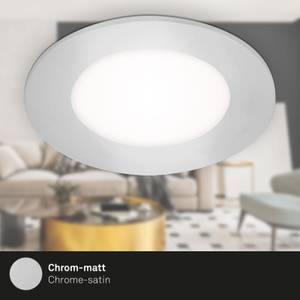 LED Einbauleuchten-Set, chrom-matt, 3x Silber