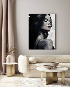 Tableau Canvas VISAGE Portrait Abstrait 50 x 70 x 70 cm