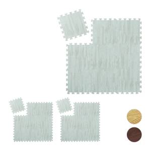 27 x Bodenschutzmatte Holzoptik weiß Weiß - Kunststoff - 32 x 1 x 32 cm