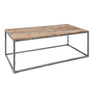 Couchtisch BARRACUDA Schwarz - Braun - Metall - Massivholz - 110 x 40 x 60 cm