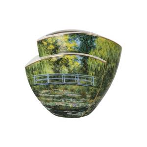 Vase Monet Japanische Brücke Grün - Porzellan - 17 x 29 x 33 cm