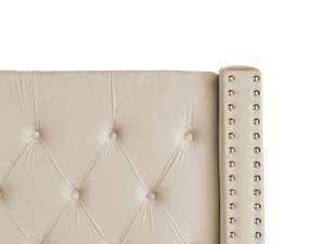 Lit double LUBBON Beige - Argenté - 170 x 144 x 217 cm