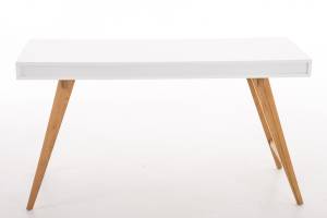 Schreibtisch Porto Weiß - Holzwerkstoff - 140 x 75 x 60 cm