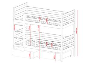 Etagenbett NEMO 80x180x161 88 x 188 cm