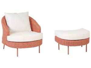 Chaise de jardin ARCILLE Pêche - Rose foncé - Blanc