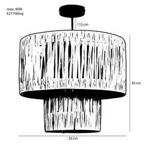 Lampe suspendue Elisa Marron - Métal - 35 x 30 x 35 cm