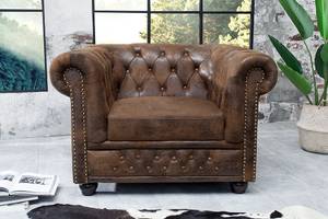 Sessel CHESTERFIELD Braun - Textil - 110 x 73 x 85 cm