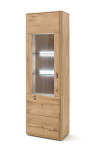 Vitrine Renzo 4-RA, mit Beleuchtung Braun - Massivholz - Holzart/Dekor - 66 x 208 x 38 cm