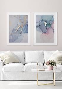 Aquarell Pink Marmor Poster Papier - 70 x 50 x 70 cm