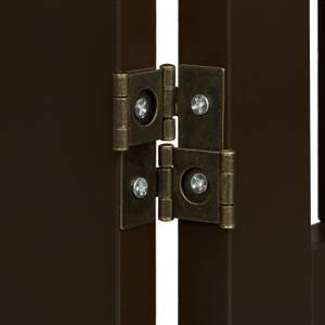 Braunes Absperrgitter mit Tür 4-teilig Braun - Holzwerkstoff - 207 x 70 x 30 cm