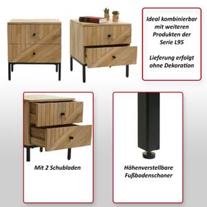 Nachttisch L95 Beige - Holzart/Dekor - Holz teilmassiv - 45 x 51 x 40 cm