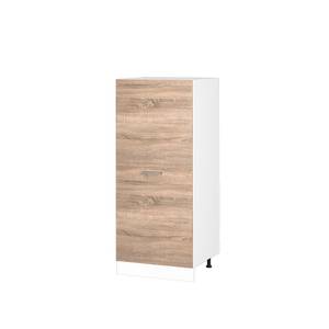 Unterschrank R-Line 60cm Sonoma/Weiß Hellbraun - Weiß