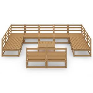 Gartenmöbel-Set 3009758-1 (12-teilig) Braun - Massivholz - Holzart/Dekor - 70 x 67 x 70 cm