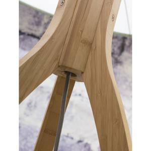 Tripod Stehlampe ANNAPURNA Schwarz - Braun - Holzwerkstoff - Kunststoff - Textil - 30 x 160 x 30 cm