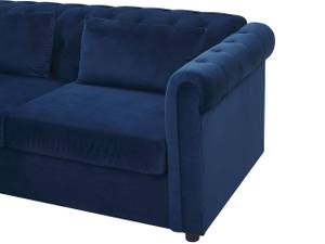 Canapé 3 places CHESTERFIELD Bleu - Bleu marine - 200 x 75 x 90 cm