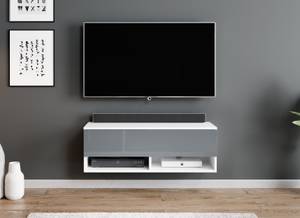 TV-Schrank Alyx Weiß-Grau ohne LED Weiß - Holzwerkstoff - 100 x 34 x 32 cm