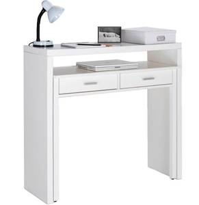 Ausziehbarer Schreibtisch Mattweiß Weiß