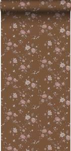 Tapete Blumen 6963 Braun - Naturfaser - Textil - 53 x 1005 x 1005 cm