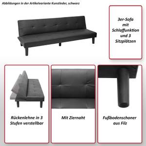 3er-Sofa G11 Schwarz