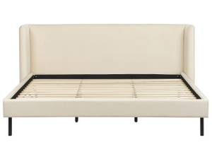 Lit double ARETTE Beige - Crème - Largeur : 204 cm