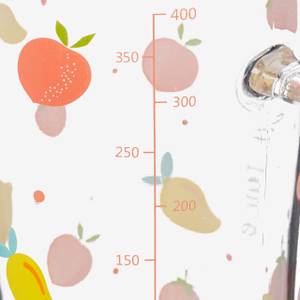 2x verres pour enfant motif de fruits Rouge - Jaune - Verre - Matière plastique - 13 x 12 x 10 cm