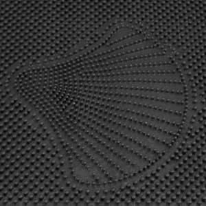 Gummi Fußmatte mit Muscheln Schwarz - Kunststoff - 60 x 1 x 40 cm