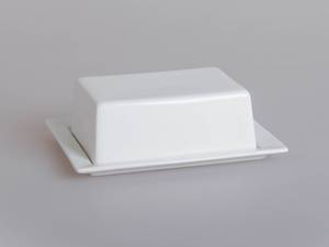 Butterdose White Basics Weiß - Keramik - 13 x 5 x 16 cm