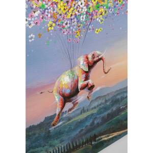 Leinwandbild Flying Elephant At Night Textil - 120 x 160 x 4 cm