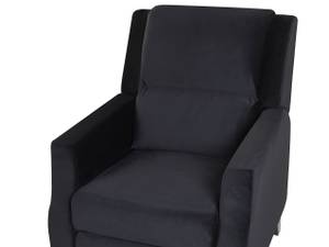 Fauteuil de relaxation EGERSUND Noir - Chêne foncé