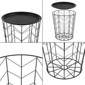 Set de 2 Tables Basses Cerisey Noir - Métal - 40 x 45 x 40 cm