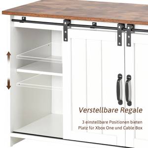 Sideboard TV-Schrank  Astraios Ⅶ Schwarz - Braun - Weiß - Holzwerkstoff - Metall - 120 x 60 x 40 cm