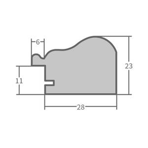 Wandspiegel H390 Grau - 56 x 76 x 3 cm