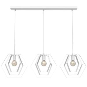 Lustre suspension HELIN Blanc - Métal - 35 x 120 x 110 cm