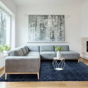 Shaggy Teppich wohnzimmer RICHY Blau - 80 x 160 cm