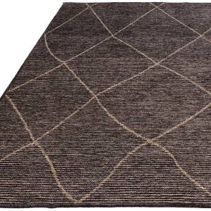 Tapis de salon moderne en jute BLUEBERRY Noir - 160 x 230 cm