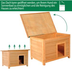 Hundehütte D02-014 Massivholz - 58 x 58 x 82 cm