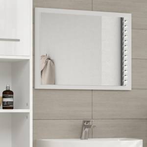 Vicco Badspiegel Rundspiegel LED-Spiegel Weiß 60 cm Badezimmer