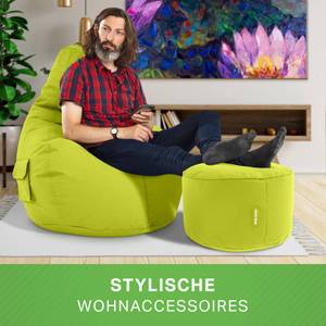 Gaming Sitzsack + Hocker "Cozy+Cube" Gelbgrün