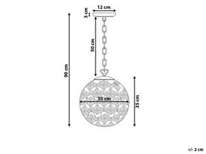 Lampe suspension VOLTA Argenté - Métal - 35 x 90 x 35 cm