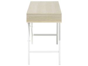 Schreibtisch CLARITA Braun - Weiß - Holzwerkstoff - 120 x 77 x 48 cm