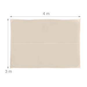 Voile d'ombrage rectangle beige Profondeur : 300 cm