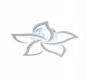 Blütenblatt LED Deckenleuchte Weiß - Kunststoff - 60 x 8 x 60 cm