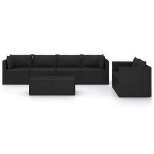 Garten-Sofa-Set (7-teilig) 3009702-3 Schwarz