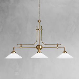 Lampe à suspension LAMPADARI BILIARDO Marron - Blanc - Verre - Métal - 25 x 110 x 86 cm