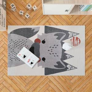 MR FOX M tapis enfant renard Gris - Matière plastique - Textile - 120 x 2 x 170 cm