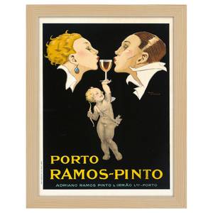 Bilderrahmen Poster Porto Ramos-Pinto Eiche
