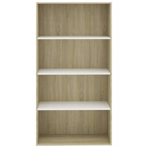 Bücherregal 3016488-3 Braun - Weiß - Holzwerkstoff - 80 x 152 x 30 cm