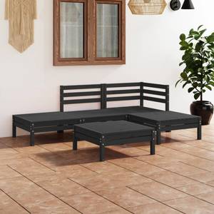 Mobilier de jardin Noir - Bois massif - Bois/Imitation - 64 x 29 x 64 cm